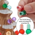 thumbnail image 6 of Casafield Hand Painted Ceramic Christmas Tree, Gingerbread Snow Flocked 15-Inch Pre-Lit Tree with 128 Multi Color Lights, 2 Star Toppers, 6 of 8