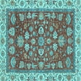 thumbnail image 1 of Ahgly Company Indoor Square Oriental Light Blue Traditional Area Rugs, 8' Square, 1 of 4