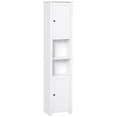 thumbnail image 1 of HOMCOM Tall Bathroom Storage Cabinet with 2-Tier Shelf and 2 Doors White, 1 of 10