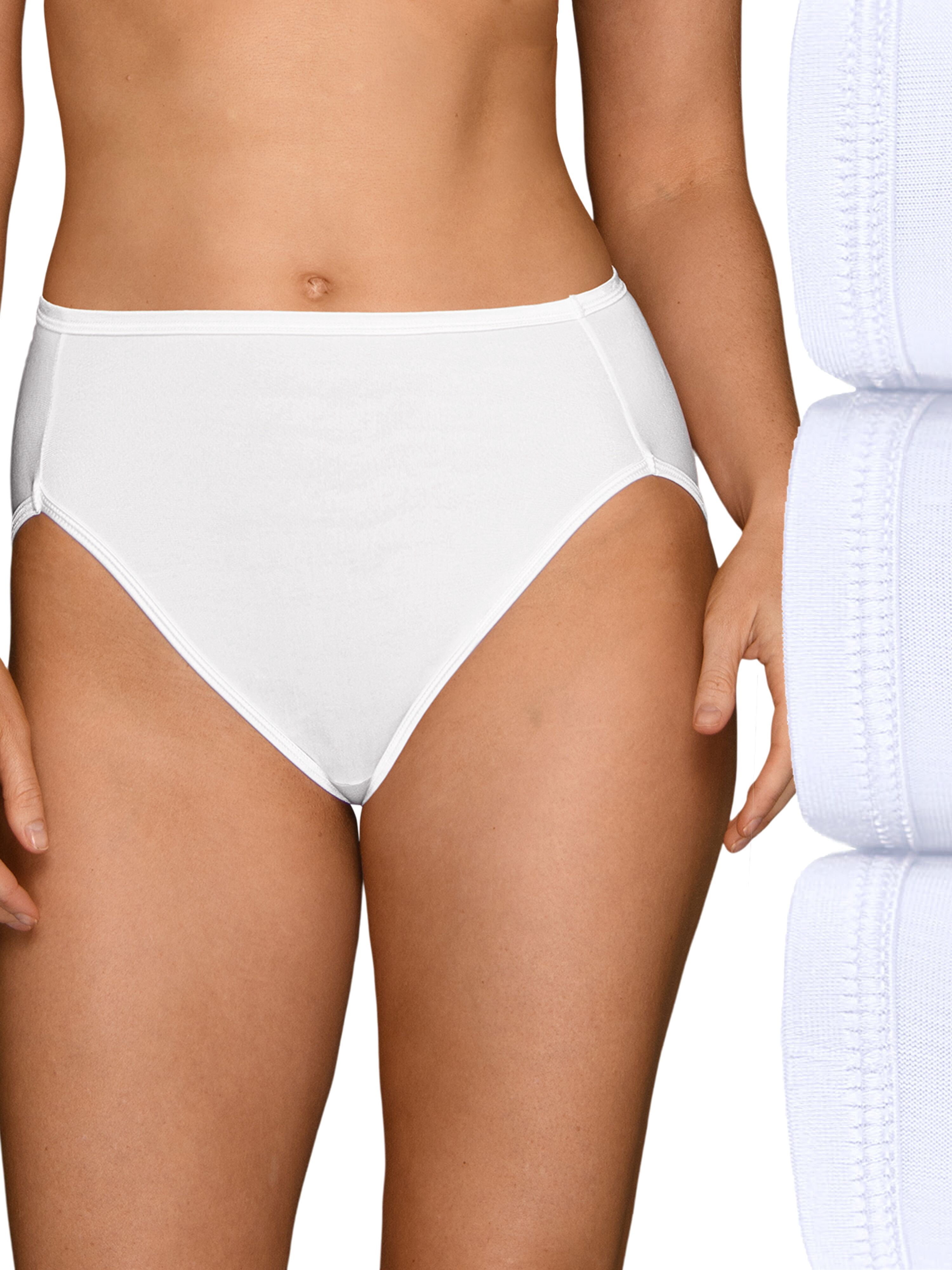 Vanity Fair Lingerie Women's Illumination Hi-Cut Panties, Silky Stretch Underwear, Multipacks, Sizes M - 3XL