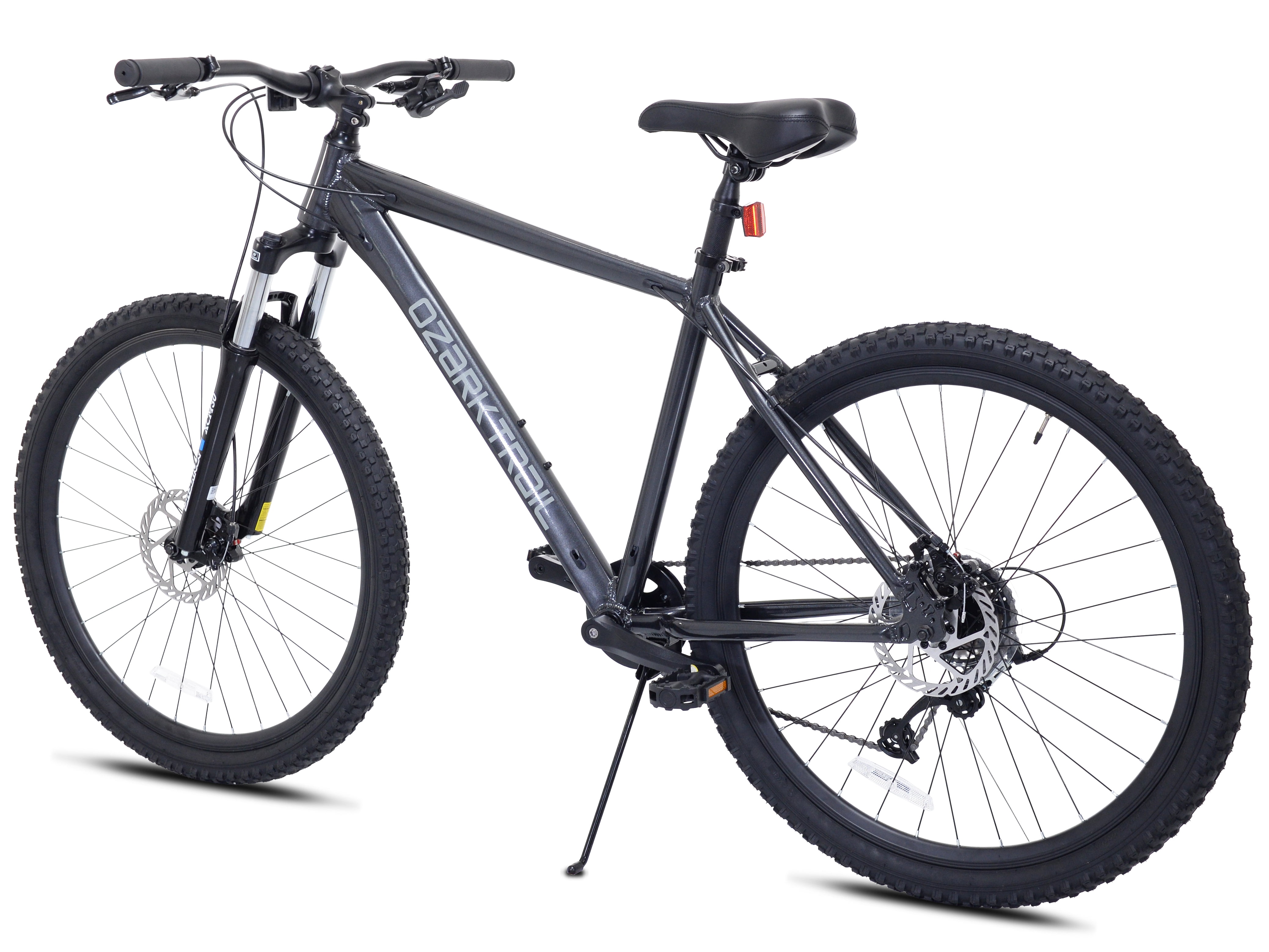 27.5" Ozark Trail Timber Mountain Bicycle, Large Frame, Fits Riders 5'9" - 6'2", Black, Adult, Unisex
