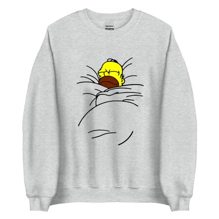 Homer Simpson Sleeping Lazy The Simpson Funny Cartoon Unisex Mens Womens Gift