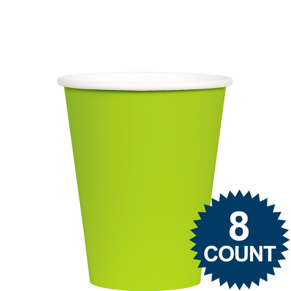 Lime 9 oz. Paper Cup, 8ct. - Party Supplies