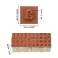 thumbnail image 2 of Sellos de goma Uxcell letra número, 40 piezas de sello de madera en minúsculas con almohadilla de tinta, 2 of 5