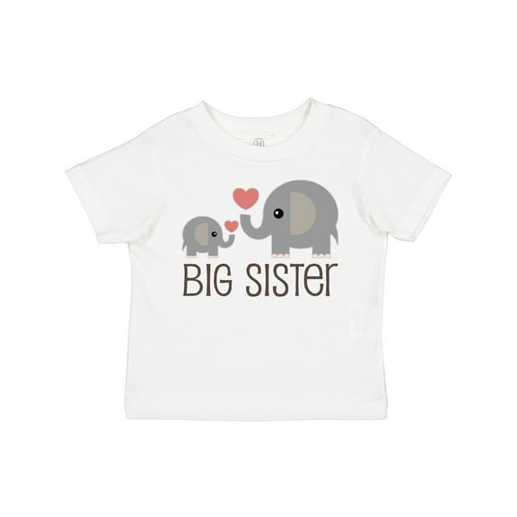 Inktastic Big Sister Elephant Girls Toddler T-Shirt