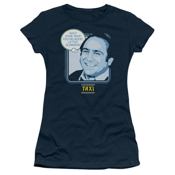 Taxi Shut Your Trap Junior Women's Sheer T-Shirt Navy