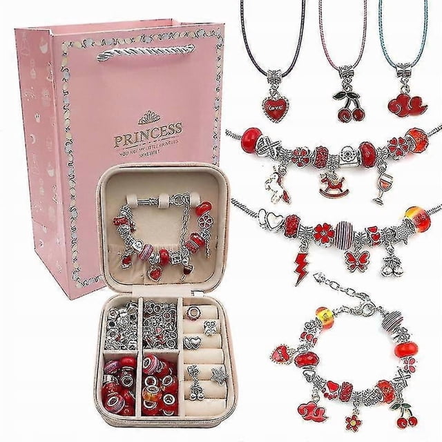 Charm Bracelet Making Kit Diy Craft Jewelry Gift Set For Kids Girls Teens