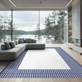 thumbnail image 2 of ODIKA 6'x9' Ultra-Soft Area Rug, Striped Buffalo Check Farmhouse Plaid With Bordered Welcome Motif None Washable, Bare feet friendly, Silk-Touch for Guest Room, Bedroom, 2 of 7