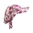 thumbnail image 3 of Visera con ala, pañuelo estampado para la cabeza, bandana, turbante, gorro para la cabeza, para la playa y actividades al aire libre. Púrpura, 3 of 9