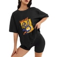 thumbnail image 2 of Women T Shirt Graphic Tee Summer Tops Half Sleeve Loose Drop Shoulder Vintage Shirts Streetwear Sweat Casual Tees XS, 2 of 5