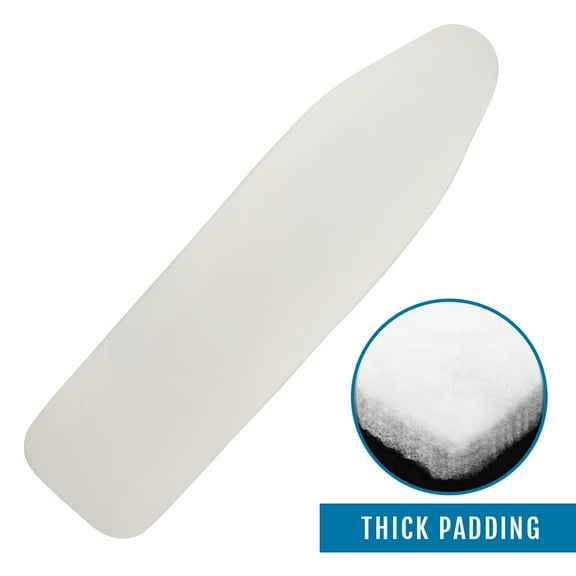 HOLDN’ STORAGE Universal Fit Iron Board Cover with Padding, Heat Reflective, 15 x 54 inch, White