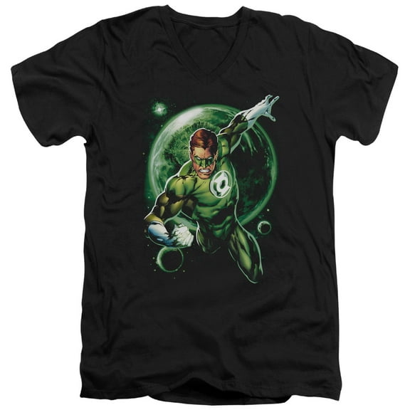 Green Lantern - Galaxy Glow - Slim Fit V Neck Shirt - Small