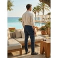 thumbnail image 2 of Men's Light-Weight Cotton Blend Dress Pants - Breathable Straight Fit for Office & Travel, 2 of 7