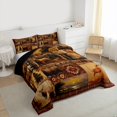 thumbnail image 4 of Homewish Safari Deer Rustic Farmhouse Cabin Cartoon Bear Paws Queen Comforter Set, Reversible Super Cozy Boys Bedding, 3-Piece, 4 of 9
