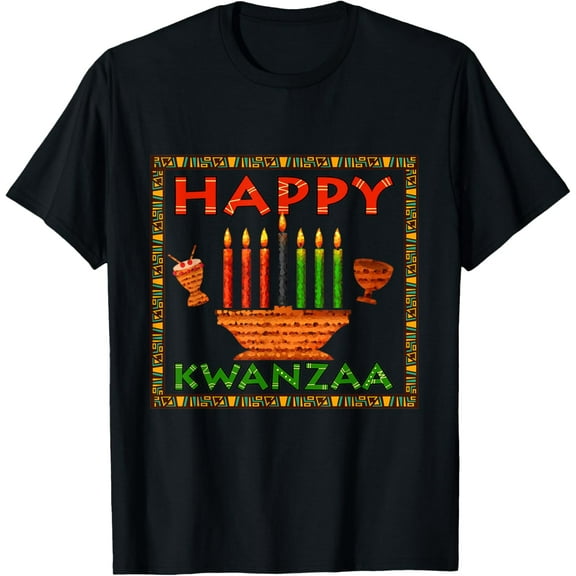 Happy Kwanzaa Ugly Christmas T-Shirt T-Shirtmen and women can wear, black, white, gifts.S,M,L,XL,2XL,3XL,961XL