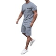 thumbnail image 5 of Los Angeles Graphic Short Sets for Men Short Sleeve Crewneck T Shirt and Shorts 2 Piece Matching Set Mens Summer Outfits, 5 of 6