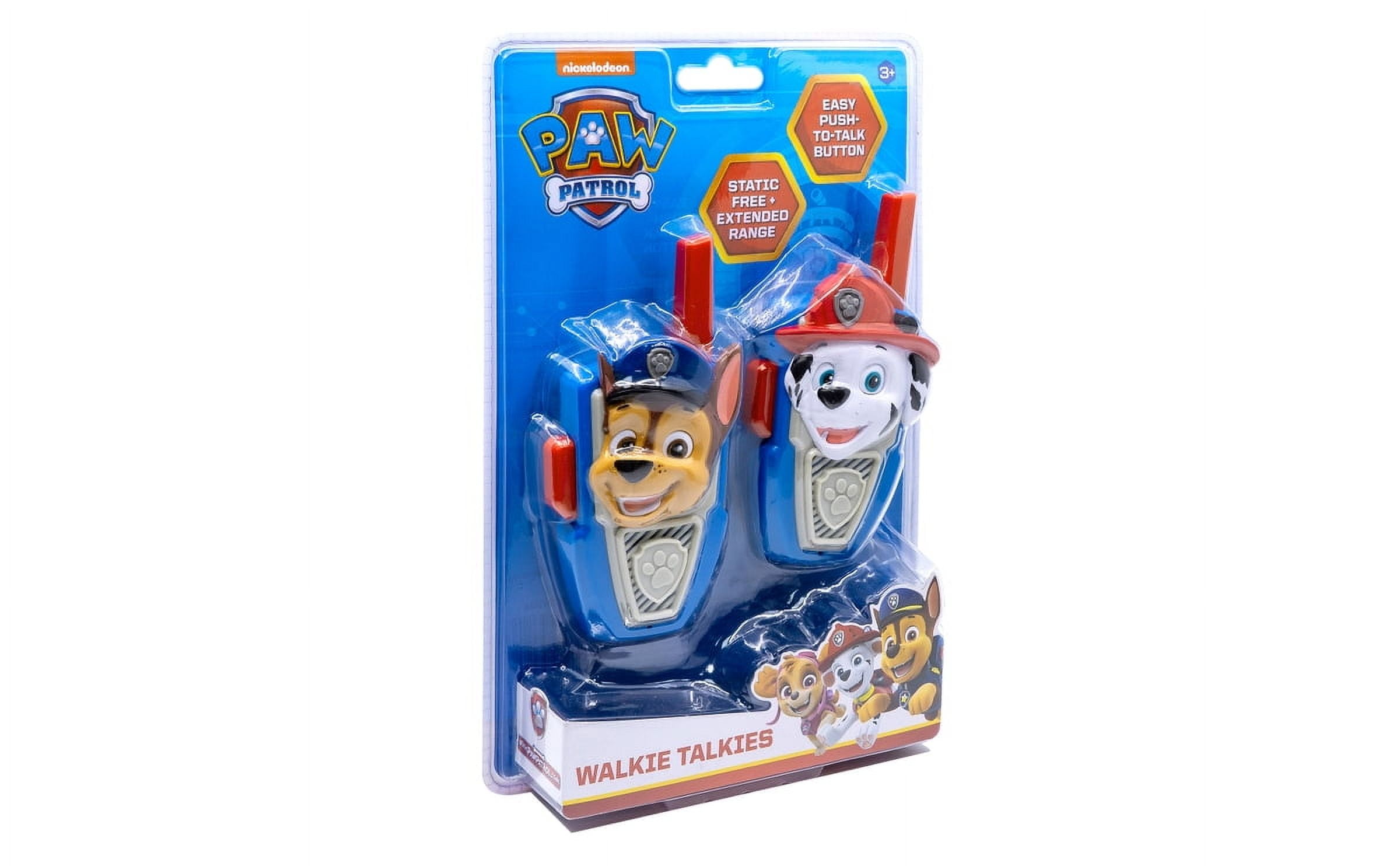 Paw Patrol Walkie Talkies, Marshall & Chase Set of 2 - Push to Talk Button for Children Ages 3+