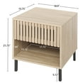thumbnail image 6 of Minimalist 1 Drawer Nightstand Side Table, Wooden Accent Side Table, Open Storage End Table, for Living Room or Nightstand for Bedroom, Natural, 6 of 6