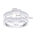 thumbnail image 3 of Round Shape White Cubic Zirconia Enhancer Guard Ring 10k White Gold Ring Size - 6.5, 3 of 3
