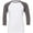 White/Asphalt, variant on Canvas Mens 3/4 Sleeve Baseball T-Shirt