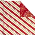 thumbnail image 5 of Christmas Wrapping Paper Rolls - Traditional Holiday Gift Wrap Paper (Set of 3 Reversible Rolls: 120 sq. ft. ttl.) Red and Gold Snowflakes, Stripes, Plaid, Santa's Sleigh, 5 of 6