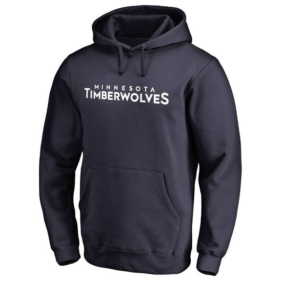 Men's Navy Minnesota Timberwolves Wordmark Pullover Hoodie