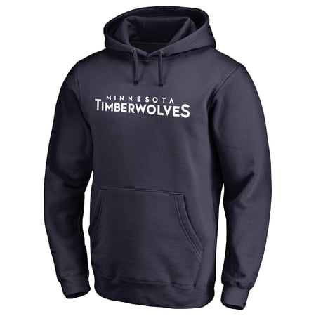 Men s Navy Minnesota Timberwolves Wordmark Pullover Hoodie