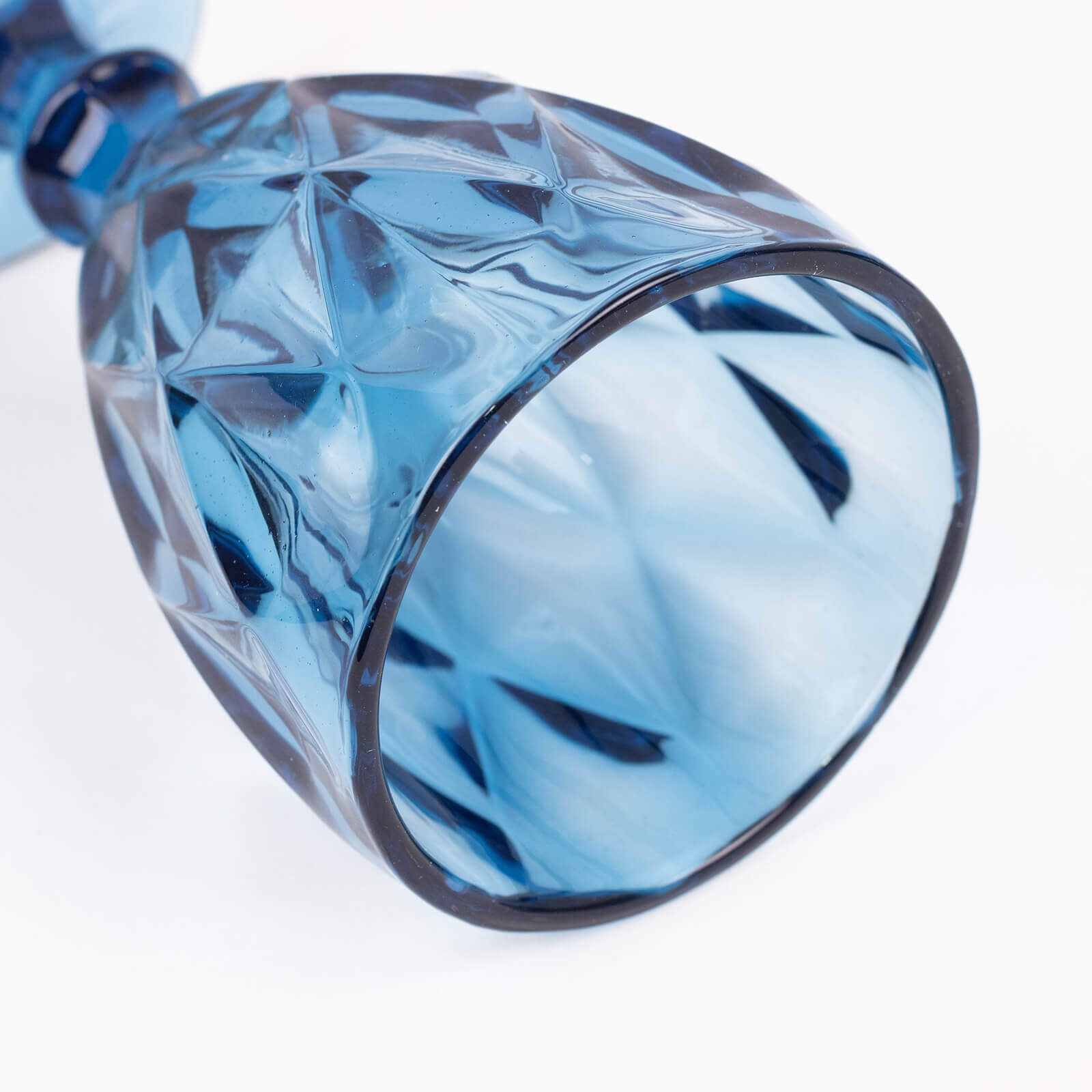 BalsaCircle 6 Ocean Blue 12 oz Crystal Reusable Glass Wine Glasses Goblets Wedding Party Events Decorations Supplies