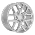 thumbnail image 3 of OE Wheels CV62 20 Inch Rims and Tires Fit Silverado 1500 Style 6x139.7 20x9 Chrome - Hollander 14078 - Dueler Alenza HL Plus 275/55-20 (Set of 4), 3 of 5