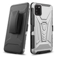 thumbnail image 4 of Compatible for Alcatel TCL A3X A600DL Case with Holster Belt Clip Hybrid Shockproof Protective Phone Cover with Kickstand - Silver, 4 of 7