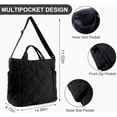thumbnail image 4 of Kukuzhu Quilted Tote Bag for Women Puffer Hobo Handbag Lightweight Quilted Padding Shoulder Bag Nylon Padded Crossbody Bag, 4 of 6