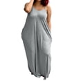 thumbnail image 2 of Ovbmpzd Sundress Summer Dresses for Women 2026 Long Solid Tunic Gray Dresses V-Neck Sleeveless Casual Dresses Women'S Summer Dresses,XXXXXL, 2 of 5