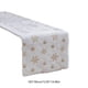 thumbnail image 3 of Camino de mesa navideño de piel sintética con lentejuelas y copos de nieve | 33 x 180 cm, decoración navideña blanca para mesa de comedor y restaurante | Diseño festivo de copos de nieve, 3 of 5