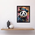thumbnail image 2 of Panda Bear with a Suit Low Top Hat and a Cigar Art Print Framed Poster Wall Decor 12x16 inch, 2 of 5
