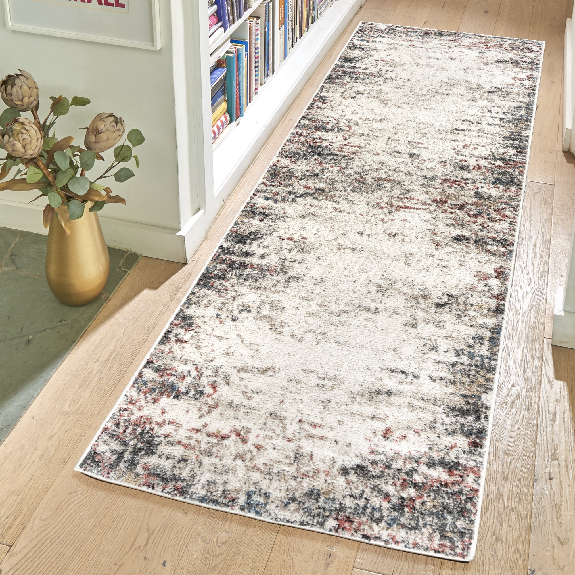 Gertmenian Heirloom Emne Modern Abstract Ivory Area Rug, 2x8