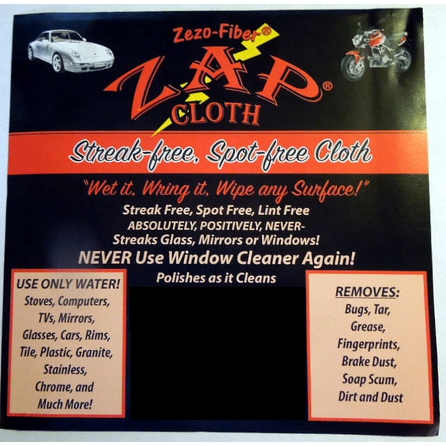 Paño de limpieza ZAP Cloth Streak Free Spot Free Spot, paquete de 3
