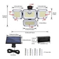 thumbnail image 3 of Outdoor Solar Motion Sensor Wall Lights Flood Street Lamp 3 Modes Remote Control IP65 Waterproof For Garden Porch Yard Gara ,Power Saving, 3 of 7