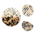 thumbnail image 3 of Unique Bargains 1 Pc Convenient Round Hair Comb Beige Black Acetate Sheet, 3 of 6