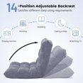 thumbnail image 4 of MAT EXPERT 14-Position Floor Chair, Floor Gaming Chair w/Soft Coral Fleece, Alloy Steel Frame, Padded Lazy Couch Recliner, Floor Chair with Back Support for Reading, Meditating, Playing Game (Gray), 4 of 16