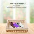 thumbnail image 3 of Organizer Bin, Woven Storage Basket 3pcs Multipurpose Stackable  for Living Room, 3 of 8