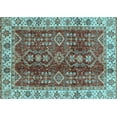 thumbnail image 1 of Ahgly Company Indoor Rectangle Abstract Light Blue Modern Area Rugs, 5' x 7', 1 of 4