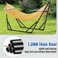 thumbnail image 5 of YRLLENSDAN Hammock Swing Hammock Portable with Stand Included Outdoor Hammock Foldable Adjustable and Comfort Design for Your Backyard Porch Swimming Pool Indoor Outdoor, Yellow, 5 of 7