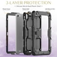 thumbnail image 4 of SaniMore for iPad 10th Generation 10.9" 2022 Case, 3 Layers Multi-Functional Cover Support Multi-Angle Kickstand & Adjustable Shoulder Strap Shockproof Protective Shell, Black, 4 of 7