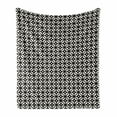 thumbnail image 1 of Geometric Soft Flannel Fleece Throw Blanket, Monochrome Lattice Pattern with Rhombuses and Crossing Lines Print, Cozy Plush for Indoor and Outdoor Use, 50" x 70", Charcoal Grey Eggshell, by Ambesonne, 1 of 5