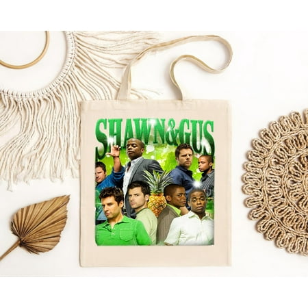 vintage Limited Shawn and Gus Psych Tv Show Vintage Tote Bag  Psych Movie  Psych   Psy-TH21388