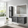 thumbnail image 2 of Lucena Bath Decor Tirador 64" Wood Double Vanity with Ceramic Sink in Gray, 2 of 2