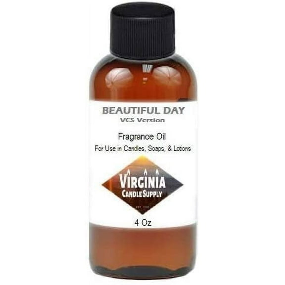 Beautiful Day Type Fragrance Oil 4 oz Bottle for Candle Making, Soap Making, Tart Making, Room Sprays, Lotions, Car Fresheners, Slime, Bath Bombs, Warmers
