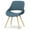 Blue, variant on Simpli Home Malden Bentwood Dining Chair with Light Wood in Acid Green Woven Fabric