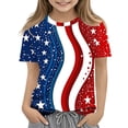 thumbnail image 1 of T-Shirt de la Fête de l'Indépendance pour Enfants Garçons Filles, Manches Courtes, Col Rond, Haut Décontracté Ample, T-Shirt Graphique Imprimé pour Enfants 3-14 Ans, 1 of 5