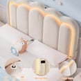 thumbnail image 3 of Hijob Twin Size LED Bed Frame for Girls/Kids with Storage Drawers, Velvet Upholstered Platform Bed with Adjustable Headboard, No Box Spring Needed, Beige, 3 of 8